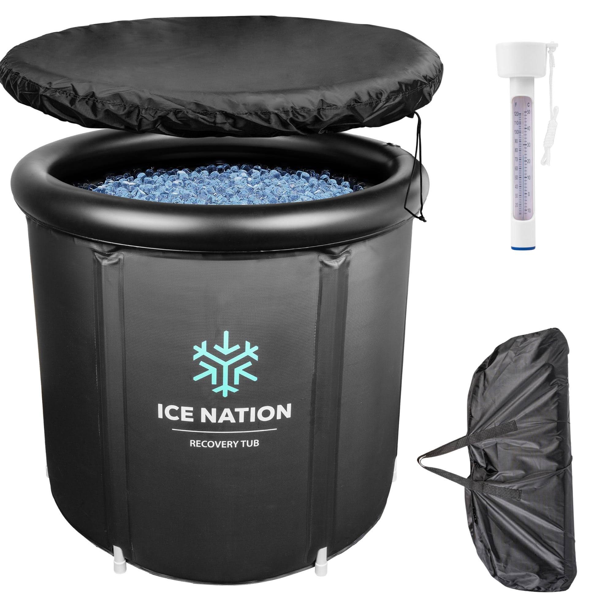 494856cc71516f9ff67a82df7ec24033b4974e0f741f78063772637d3fa2e16f.jpg Ice Nation Ice Bath Tub, Cold Plunge Tub, Portable Ice Bath Tub for Athletes, Cold Tub, Ice Tub, Ice Plunge Tub, Icebath, Ice Bath Tub for Adults - Image 1
