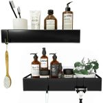 Callula Wall Mounted Stainless Steel Shower Caddy Basket Shelf for Shampoo, Adhesive Shower Shelf Storage Organizer, No Drilling Bathroom Shelf Rack H