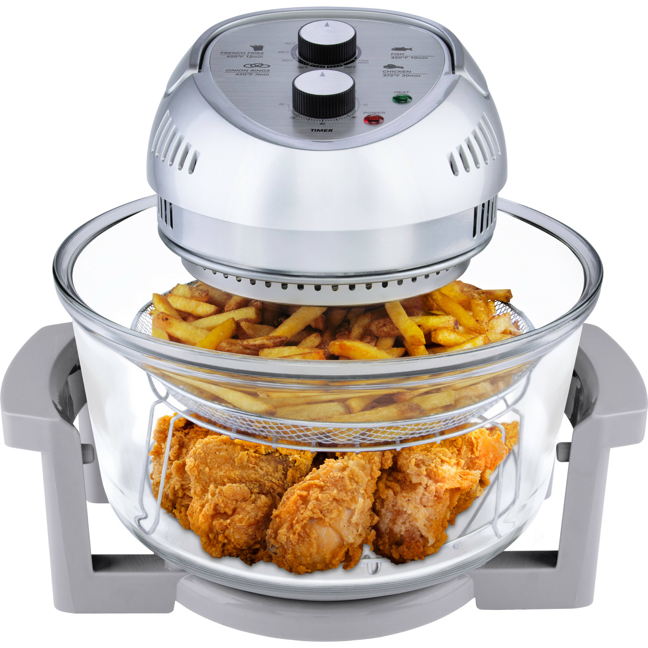 496b5b8575822bf38b65855de796126ddc787b6dafac871108ff31d2f7b7df5c.jpg Big Boss 16 Qt. Oil-Less Air Fryer, Silver - Image 1