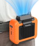 Yeedie 3-in-1 Portable Waist Clip Fan, 6000mAh Personal Rechargeable Neck Fan Up to 16H, Strong Airflow, 3 Speed, Hand Free Battery Operated Belt &