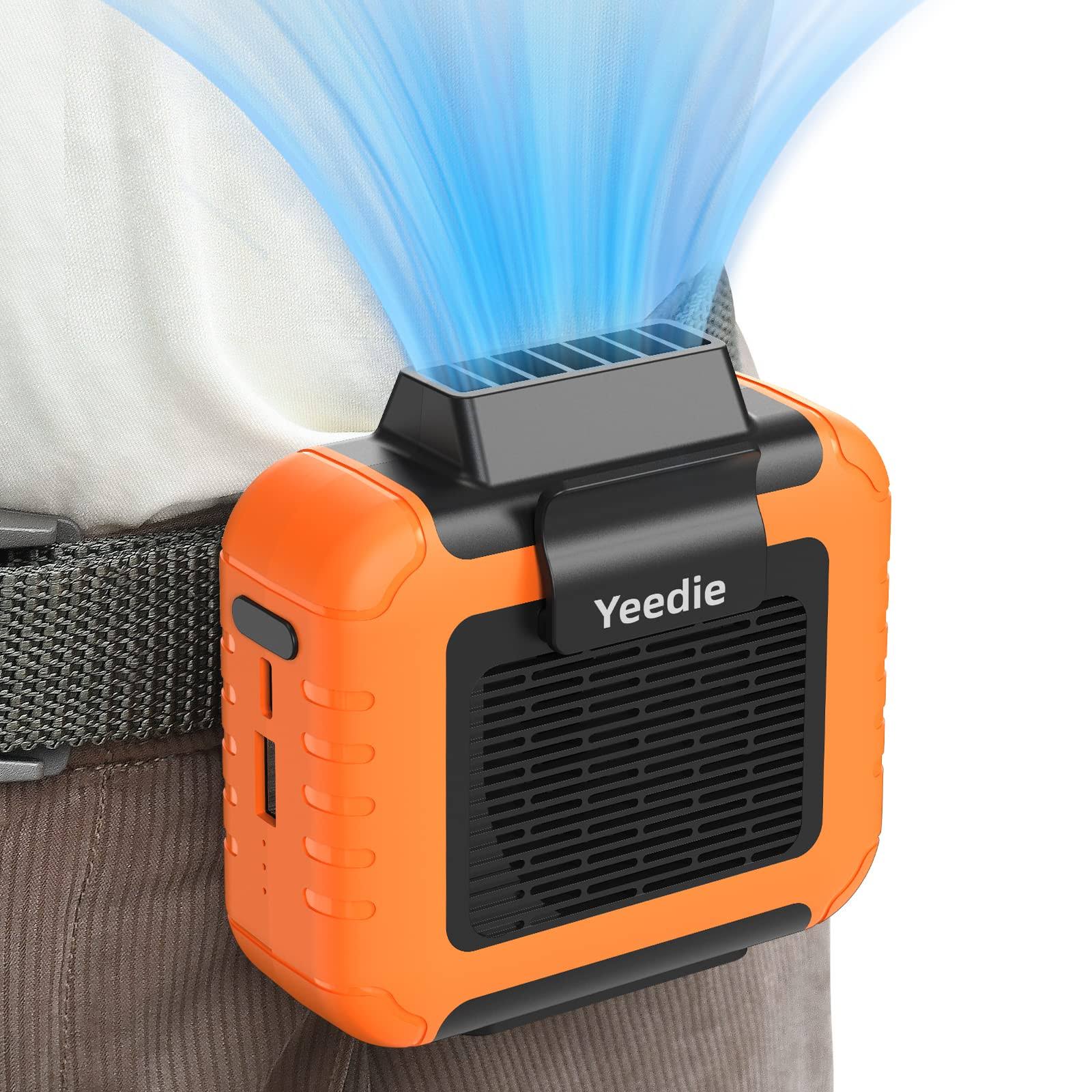 496be1f0ab1170e409c624c7dd53034865ed4e1cf535ad47db184d7f1799f889.jpg Yeedie 3-in-1 Portable Waist Clip Fan, 6000mAh Personal Rechargeable Neck Fan Up to 16H, Strong Airflow, 3 Speed, Hand Free Battery Operated Belt & - Image 1