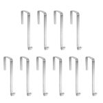 Vantasii 10 Pack Over The Door Metal Hook Hanger to Fit Interior Doors with Thickness from 1.65"