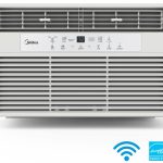 Midea 8,000 BTU 115V Smart Window Air Conditioner with Comfort Sense Remote, Covers Up to 350 sq. ft., White, Maw08s1wwt