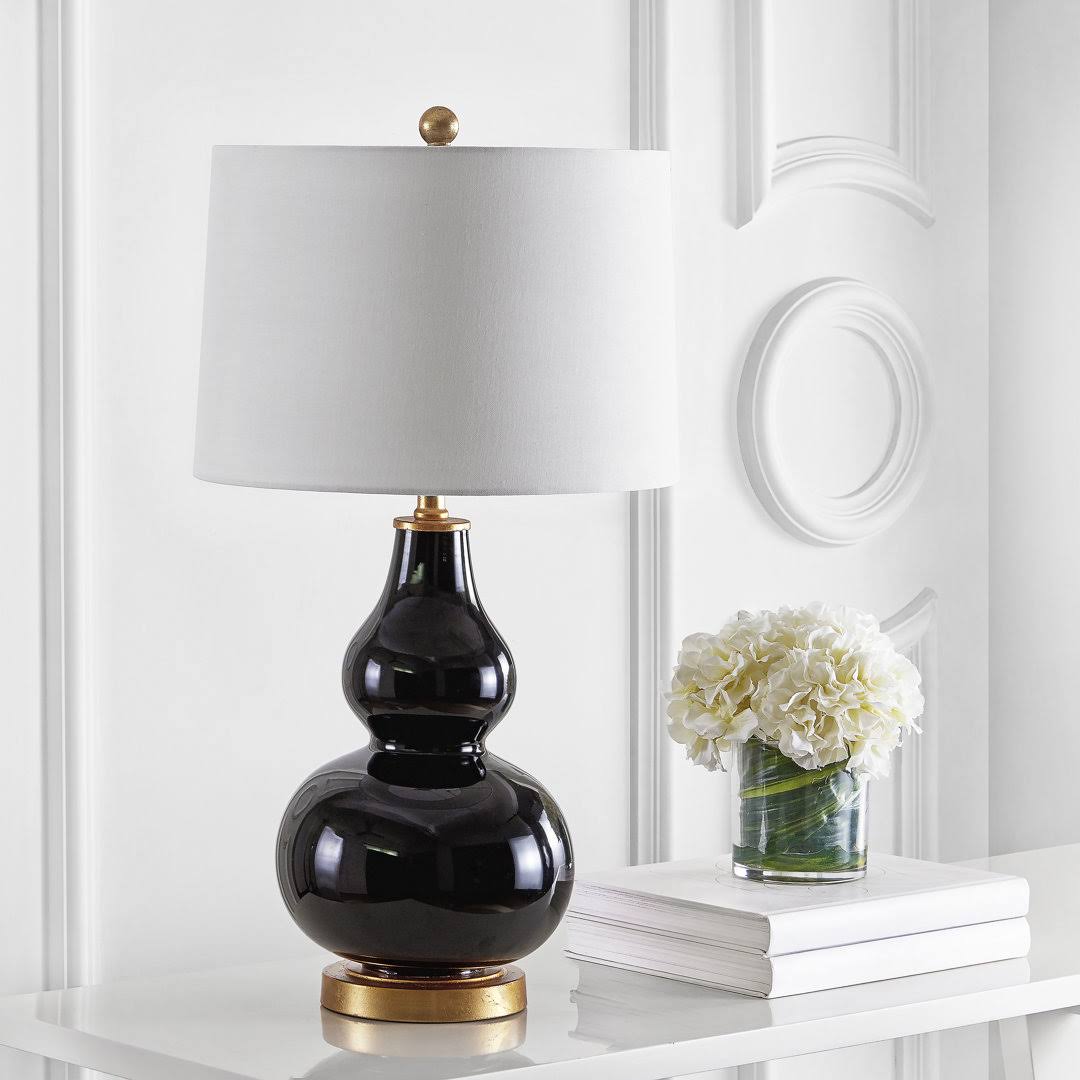 498971114cc1d52752527b98c3e36bdef27d59cb5bca2954252e8a9b803fde55.jpg Tamara 29" Table Lamp Set House of Hampton Base Color: Black - Image 1