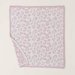 Barefoot Dreams CozyChic in The Wild Baby Blanket, Dusty Rose / Cream