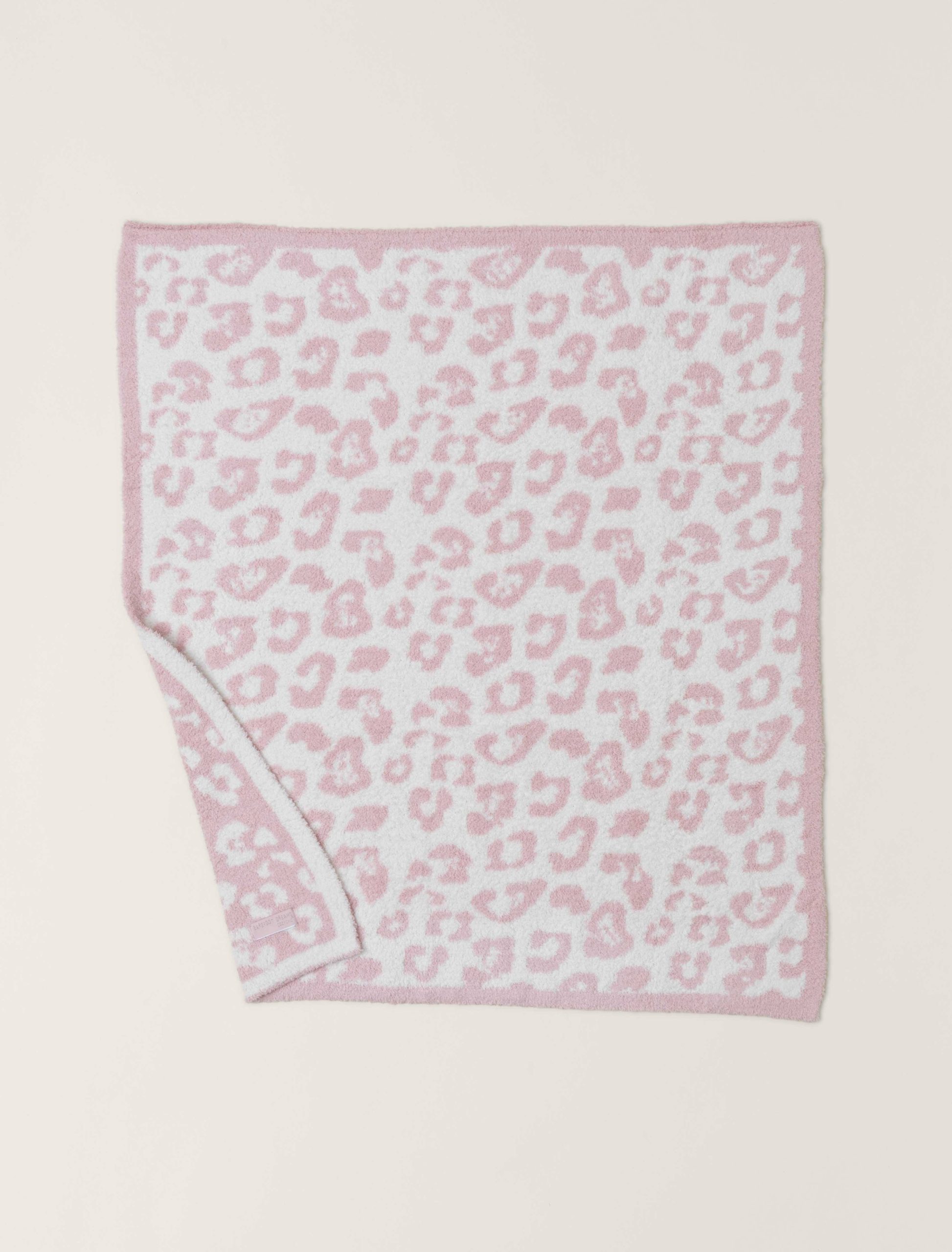 498a38ec9dd961a3c053f0e3a69caa8120af02d219e5ad36601c8d74d58770da.jpg Barefoot Dreams CozyChic in The Wild Baby Blanket, Dusty Rose / Cream - Image 1