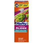 Hefty Storage Bag, Slider, Half Gallon, Value Pack - 32 slider bags