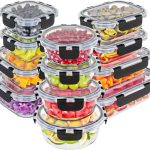 Magic Mill Glass Storage Containers with Lids Set | Ultimate 24pc Set with BPA-Free Airtight Locking Lids for Lunch, Food Storage, Meal Prep, Safe