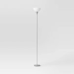Room Essentials Torchiere Floor Lamp - Silver - 1 Each