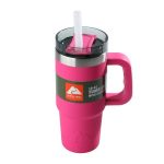 Ozark Trail 18 oz Insulated Stainless Steel Tumbler with Handle - Hot Pink, Size: 18 Ounce