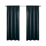 Eclipse Draft Stopper Window Curtain Panel, Size: 42 x 63, Black