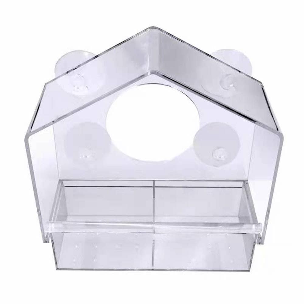 4aaa2dc1e59a3fe75e113e17faa65b2e1ff9420e3b1b7365d95185a56c0ef935.jpg Style Selections Clear Acrylic Window Bird Feeder - Image 1