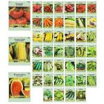 Set of 43 Assorted Vegetable & Herb Seeds - Create A Deluxe Garden All Seeds Are Heirloom - 100% Non-GMO - Heirloom