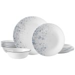 Corelle 18-Piece Service for 6 Chip Resistant Indigo Speckle Dinnerware Set