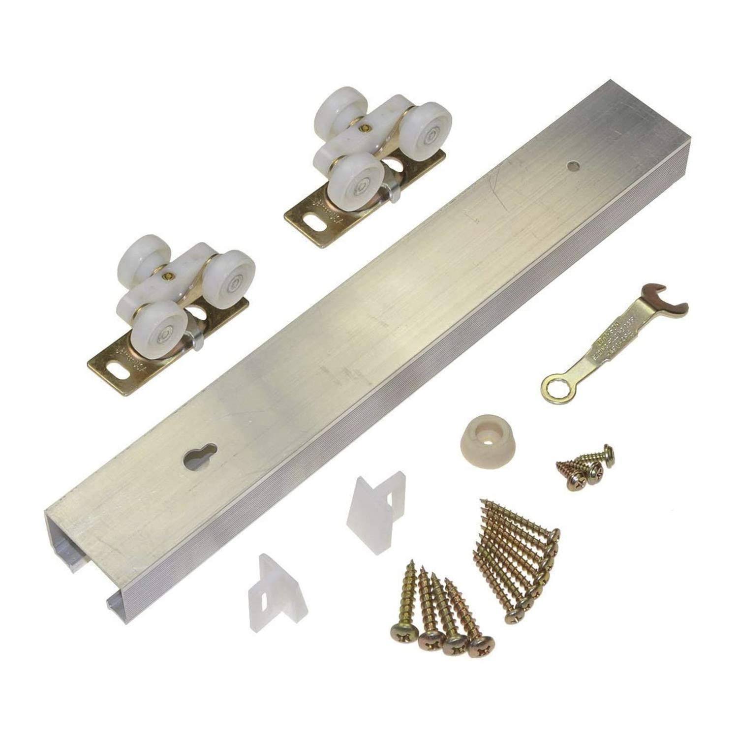 4ae1ae0fd164365f28e0c93108ef402a56a035e1f46466b2a1af03c37eb8b1ef.jpg Johnson Hardware 100PD Commercial Grade Pocket Sliding Door - Image 1