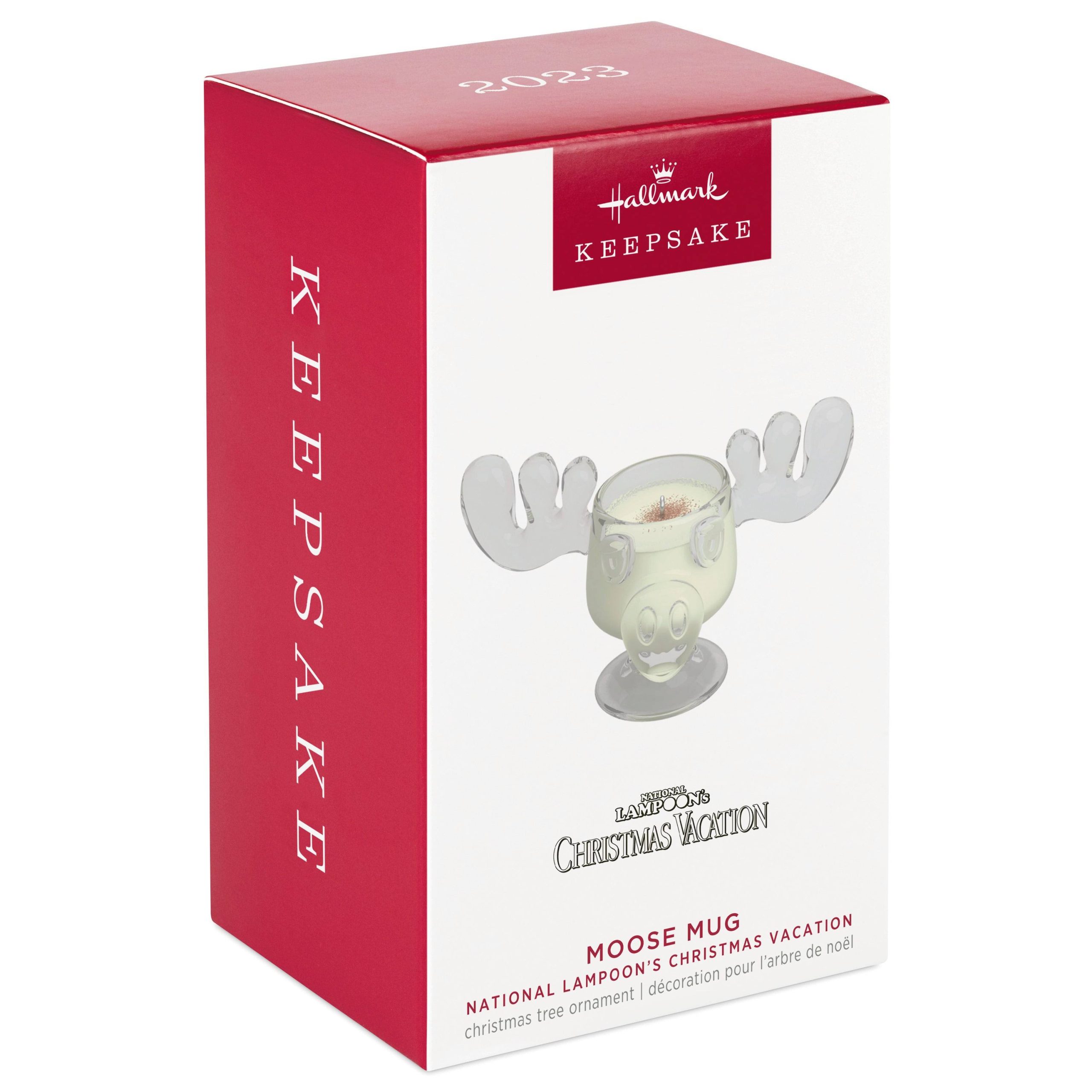 4b1feeae1b49f955beec1797c8612eab17912f4df68ab653f0f9f9fb203d86fb.jpg Hallmark 2023 National Lampoon's Christmas Vacation Moose Mug Ornament - Image 1