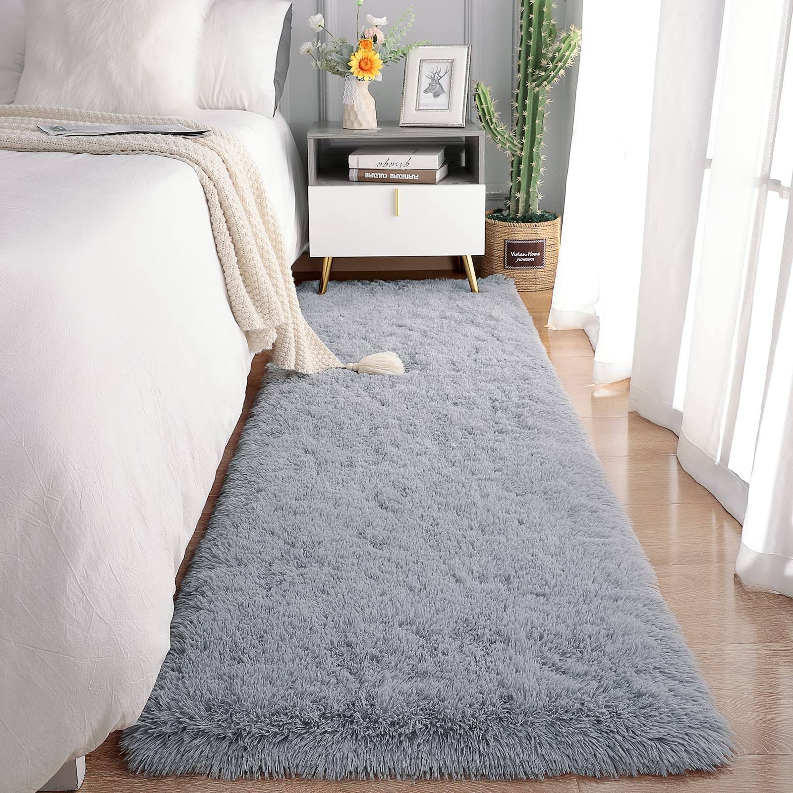 4b48944a6d6fcecd80c112ca7bdfdc501049e42ae09bb0b498227cd5ccc8b33d.jpg Chicrug Soft Area Rugs for Bedroom Living Room Plush Fluffy Rug 2x6 Feet, Shag - Image 1