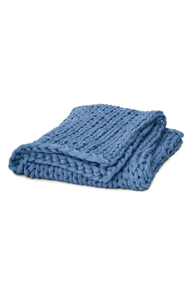 4b5709e9a167b541559c33b7e5a1c2cb5dec96e4134bf8c2f3a47b1c29ea5bd9.jpg Bearaby Tree Napper Knit Weighted Blanket - Magnolia - Size 15 lbs - Image 1