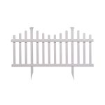 Zippity Outdoor Madison No-Dig Vinyl Picket Garden Fence Panel, White - 2 count
