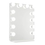 Hollywood Glow XL 2.0 Vanity Mirror in Glossy White | 23 x 9.5 x 32.25 in | Impressions Vanity Co. | Aluminum/Glass