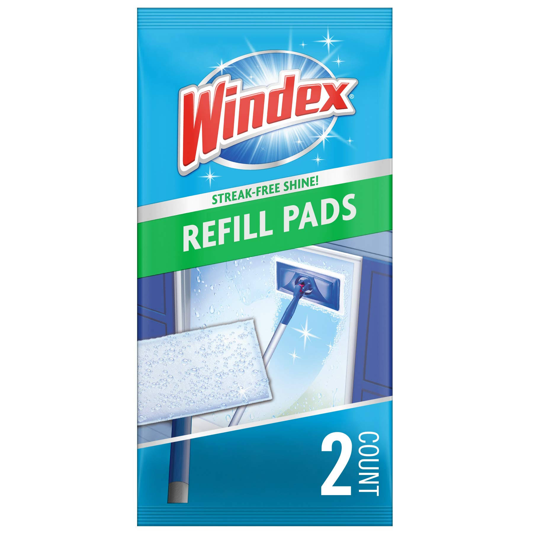 4b80dea322ffb699765ac7cd82c0b97fe88ea82bb4134e5e2589cc0a7401455f.jpg Windex Outdoor All-in One Glass Cleaning Tool Refill 2 ct - Image 1