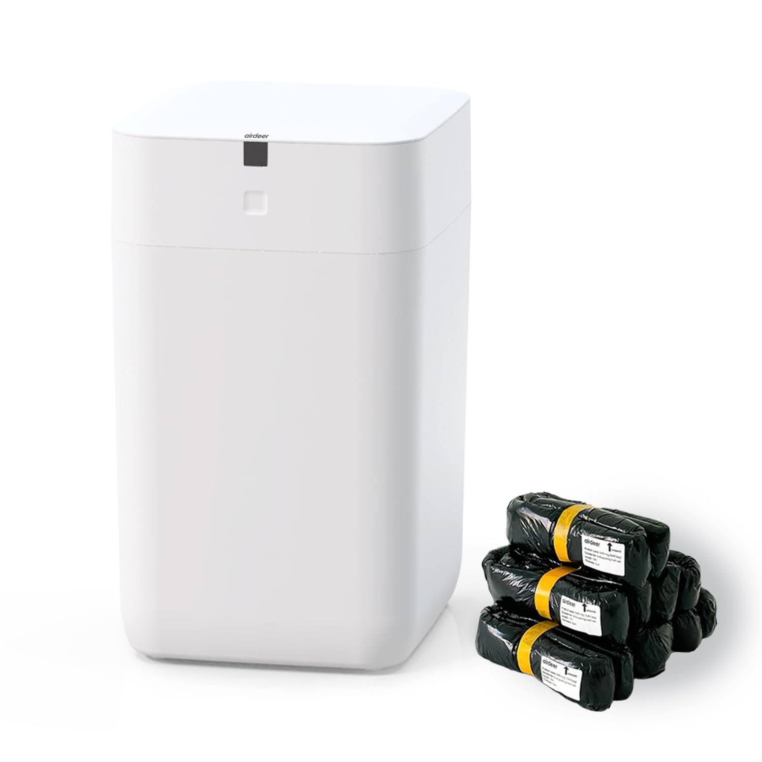 4b9128cba74c117bbd628a2c0ea14f0616322b5ef7967152ec74bb4d794eb3b9.jpg Airdeer Automatic Trash Can, 4 Gallon Self Sealing and Self-Changing Smart Trash Can, Motion Sensor, Touchless Garbage Can with Lid for Kitchen - Image 1