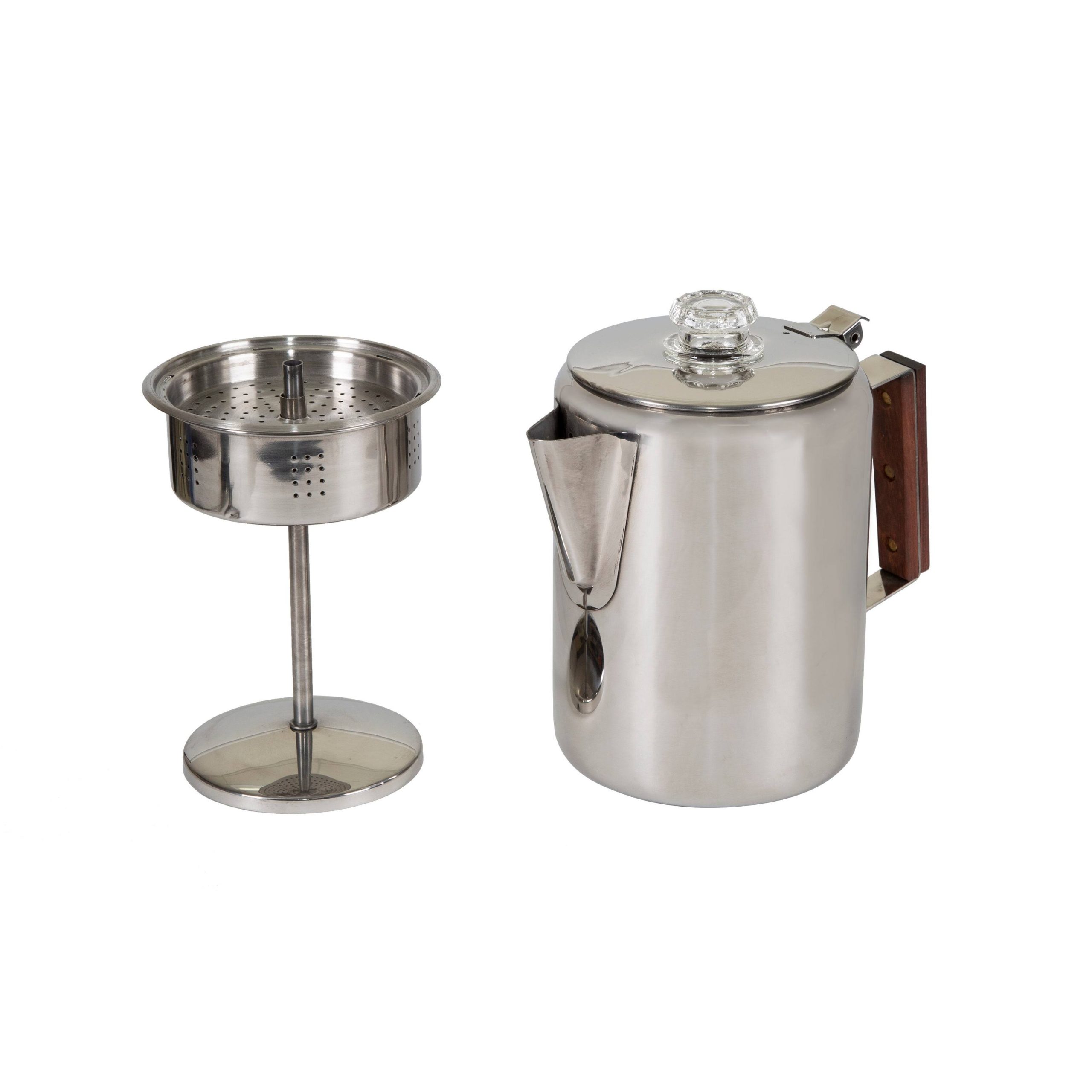 4ba5044d172e542c881b4718984ced4dafdfde3962d5739a1a716f80f5dfbb7f.jpg Stansport Stainless Steel Percolator 9-Cup Coffee Pot - Image 1