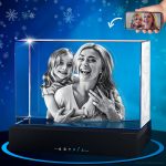 3D Crystal Photo V-Day ArtPix 3D Personalized Valentine��s Day Gift, Rectangle Small | Glass, Men Gifts, Women Gifts, Holiday Gift Ideas