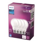 Philips 60-Watt Equivalent A19 Ultra Definition Dimmable E26 LED Light Bulb Daylight 5000K (4-Pack)