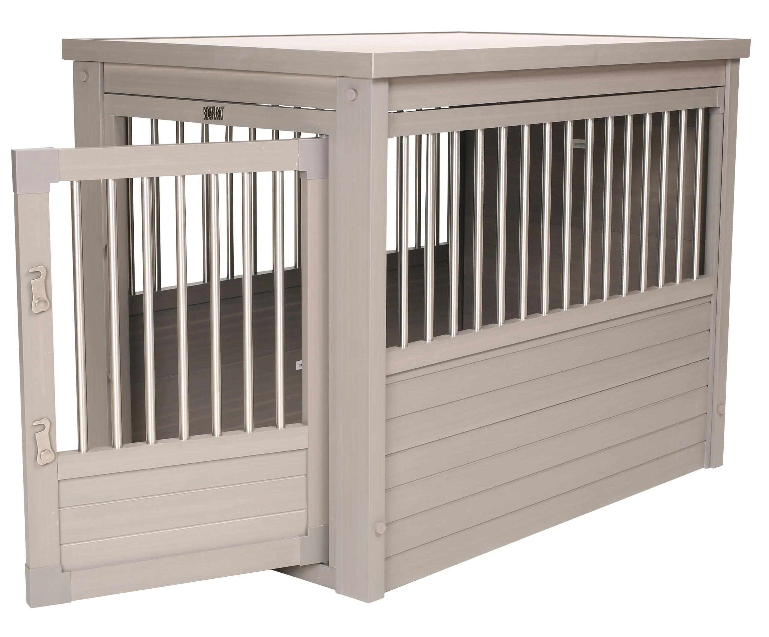 4bcb43c9d921f95535a0a7f72819106323aa7a0631bf02947681470c6cdcd64c.webp Ecoflex® Dog Crate End Table - Grey Large - Image 1