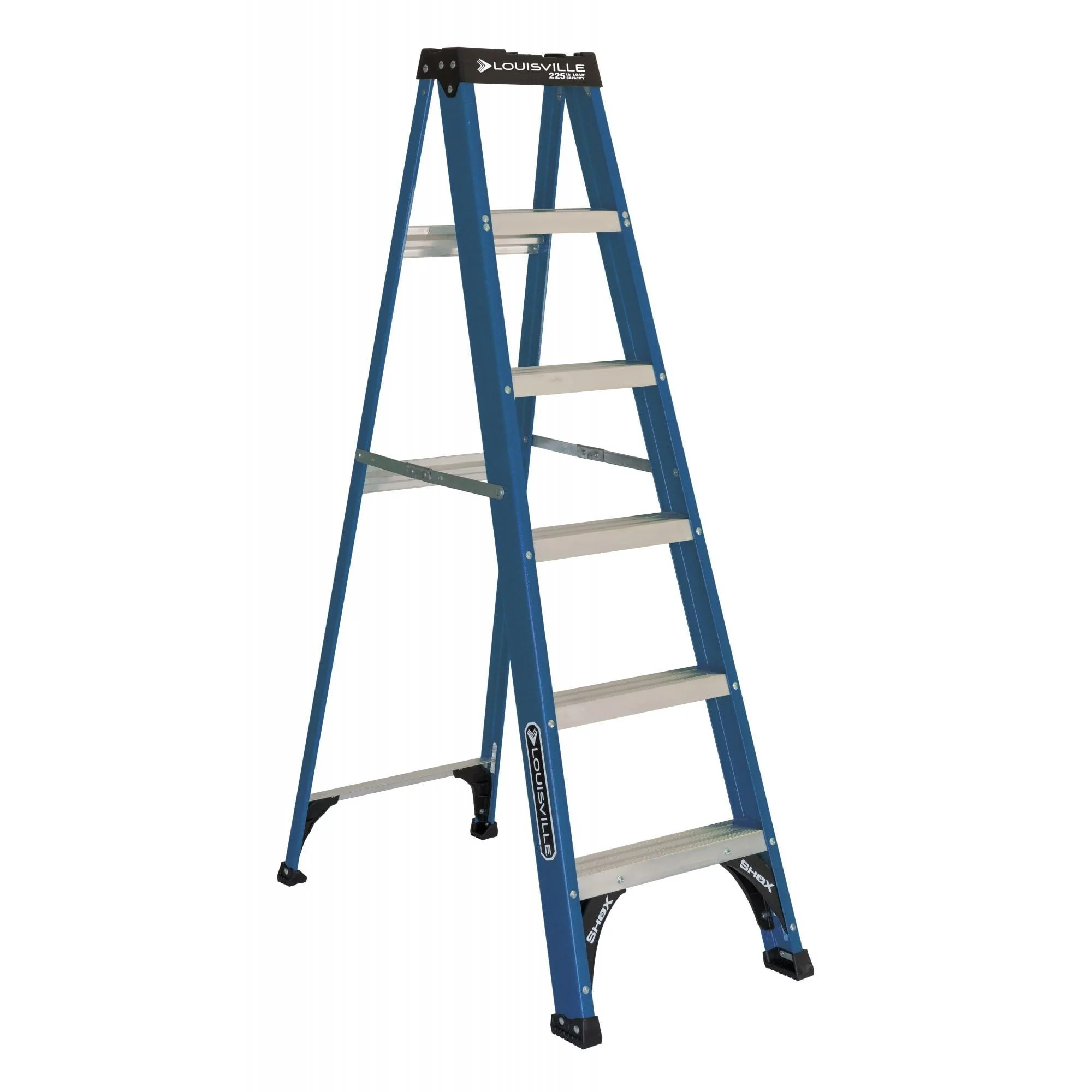 4be31f88c4dcff5d9253e4d1d1c65541756e12512f3ad2f45b1c9e5d42a0f3d6.webp Louisville Ladder 6 ' Fiberglass Step, 10' Reach, 225 - Lb, Load Capacity, W - 3217 - 06 - Image 1
