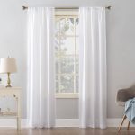 Mainstays Textured Solid Curtain Panel, Size: 38x84, White