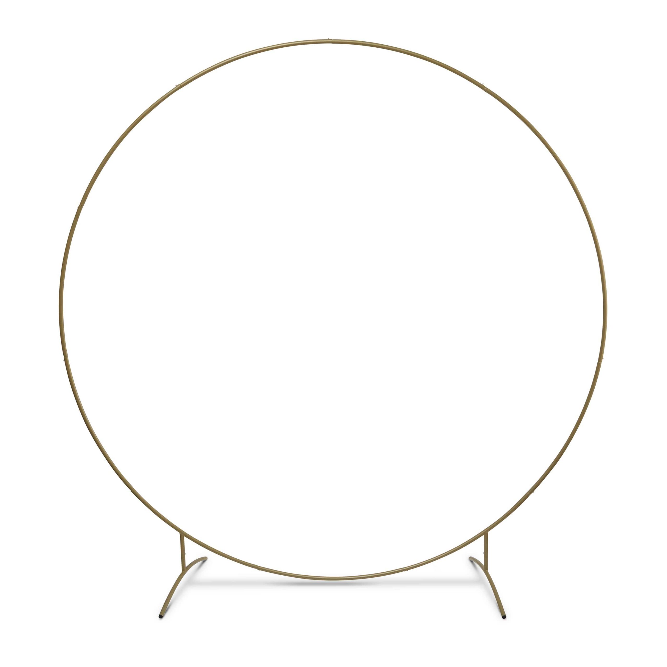 4c0507c5c337accb80dd31e9103a4df82c85bcd115da427bf7b38a11ea882bf2.jpg Celebrate It Decorative Wedding Arch - Gold - 7.5 ft - Image 1