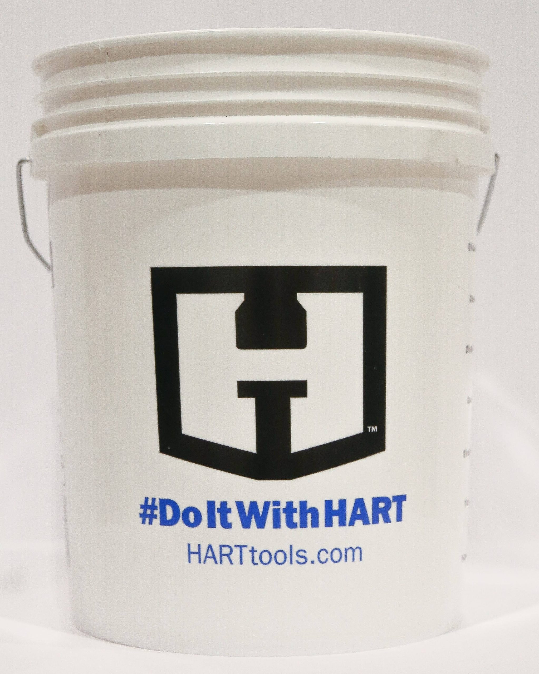 Hart 5gal Plastic Bucket with Measurements, Size: 5-Gallon, White