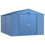 Arrow Select Steel Storage Shed 10x14 - Blue Grey
