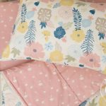 Zipper Blossom Nod & Winks Bedding Pink Floral Design, POLYESTER, Full