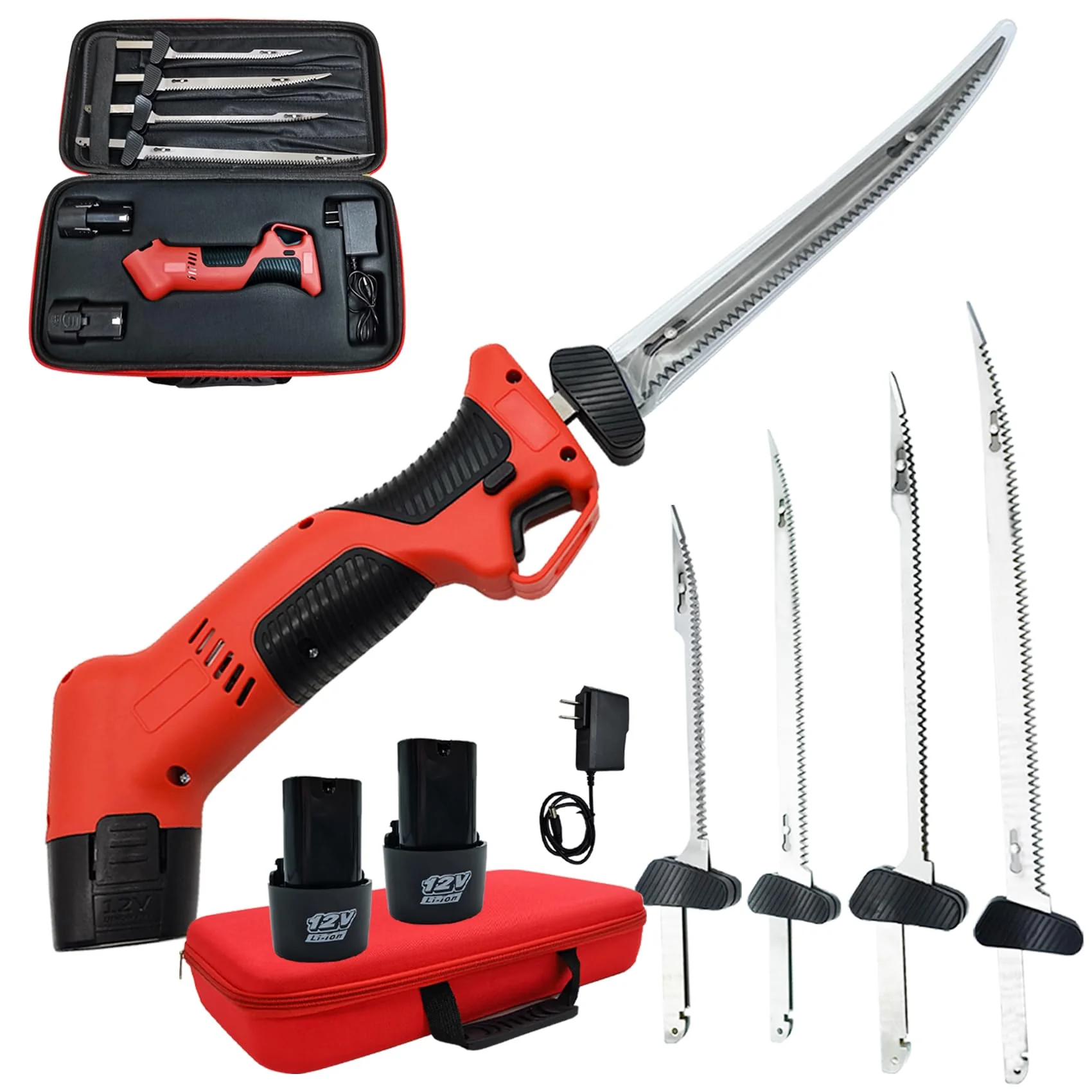 4c8f7d2f9ef4760c4c092325dc615799708d2f8d24f108633930c68611422705.webp Cordless Electric Fish Fillet Knife with 4 Stainless Steel Blades - Image 1