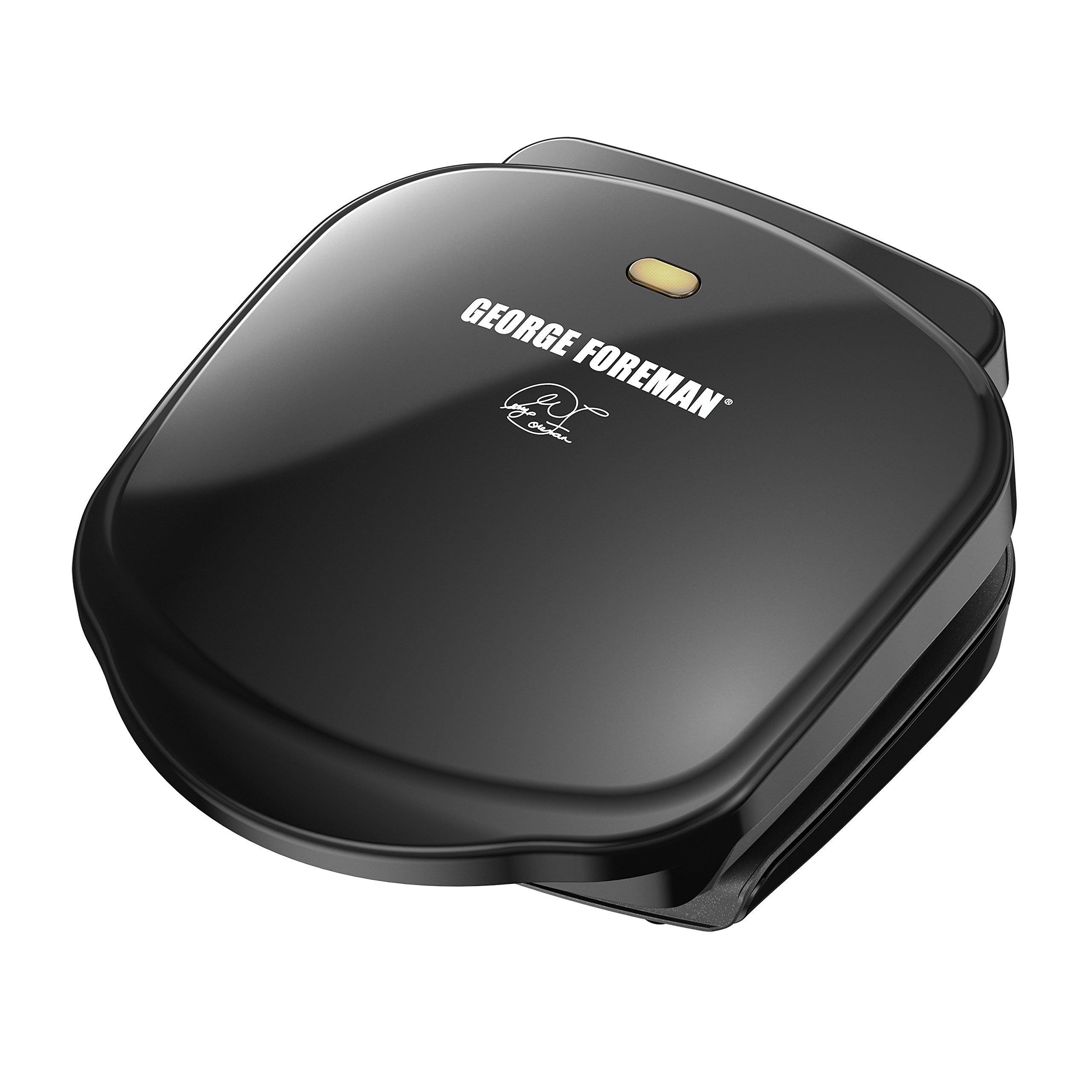 4ca11d5f5704aa8beca54a5ab691aca9c9ab1c045d8052feba2fe2ad5c260e52.jpg George Foreman GR10B 2-Serving Classic Plate Electric Grill, Black - Image 1