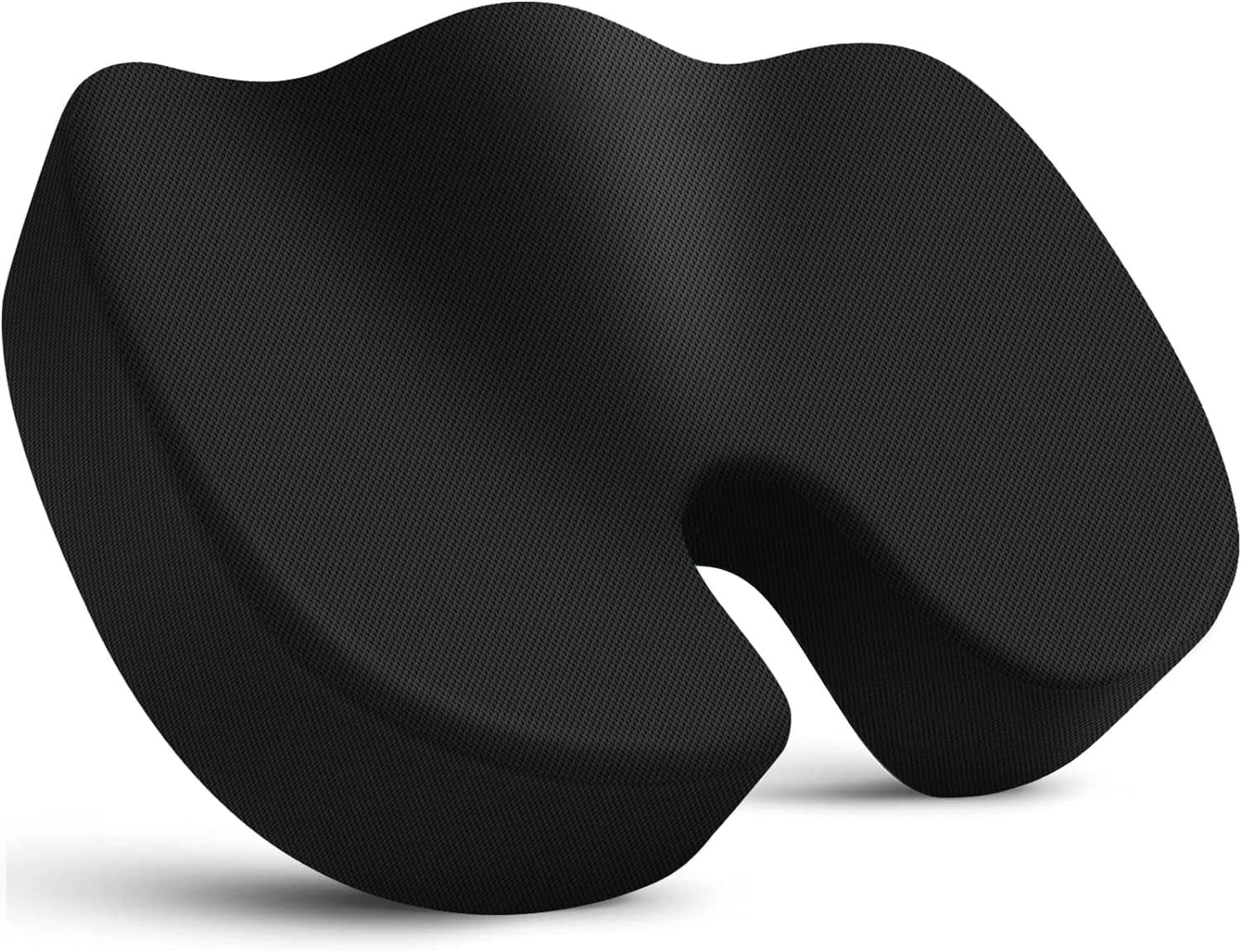 4cb8aac9c3a875be978e04a95d823f7b9663e56b12119c40cedb86c3badb754b.jpg BN-LINK Seat Cushion, Office Chair Cushions Butt Pillow for Car Long Sitting, Memory Foam Chair Pad for Back, Tailbone Pain Relief (Black) - Image 1