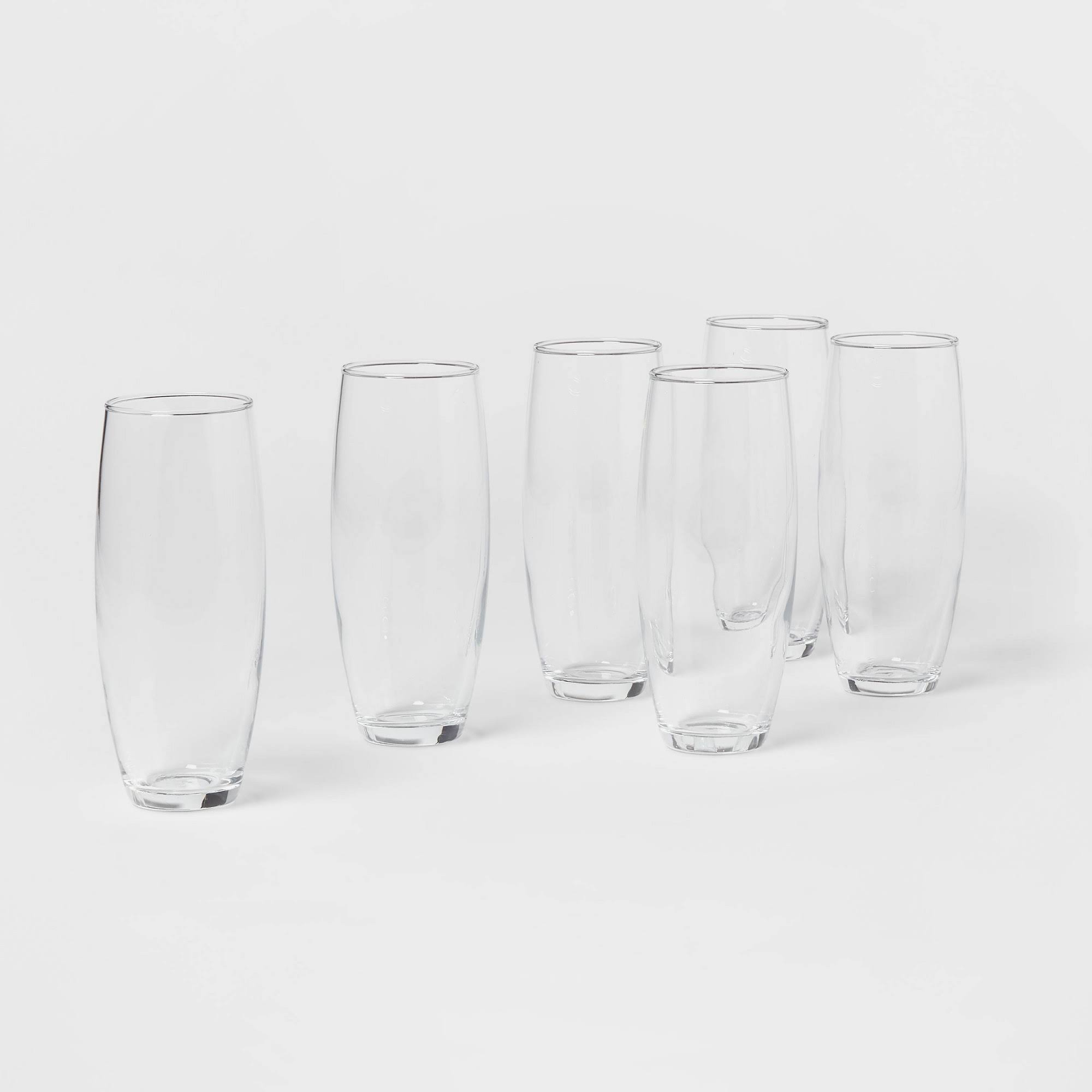 4cbd736737efde331099cc6170ccc153a58827576072dcbe239499e9f76a2d32.jpg 9oz 6pk Glass Stemless Champagne Flutes - Made by Design - Image 1