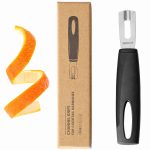 A Bar Above Premium Quality Channel Knife - Stainless Steel Bar Tool - Garnish for Cocktail Mixers - Lemon Zester & Fruit Peeler - Professional