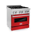 ZLINE - Professional 4 Cu. ft. Freestanding Dual Fuel Convection Range - Matte Red