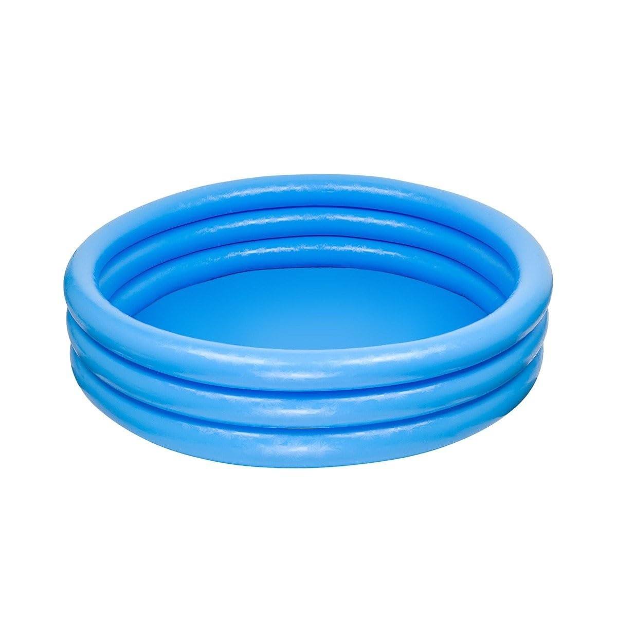4d410fda9e6f01c3710ee7dd8dd598fd58230703853bfaca3c85d895fbfd324f.jpg Intex Outdoor Inflatable Crystal Blue Kids Swimming Pool - Image 1