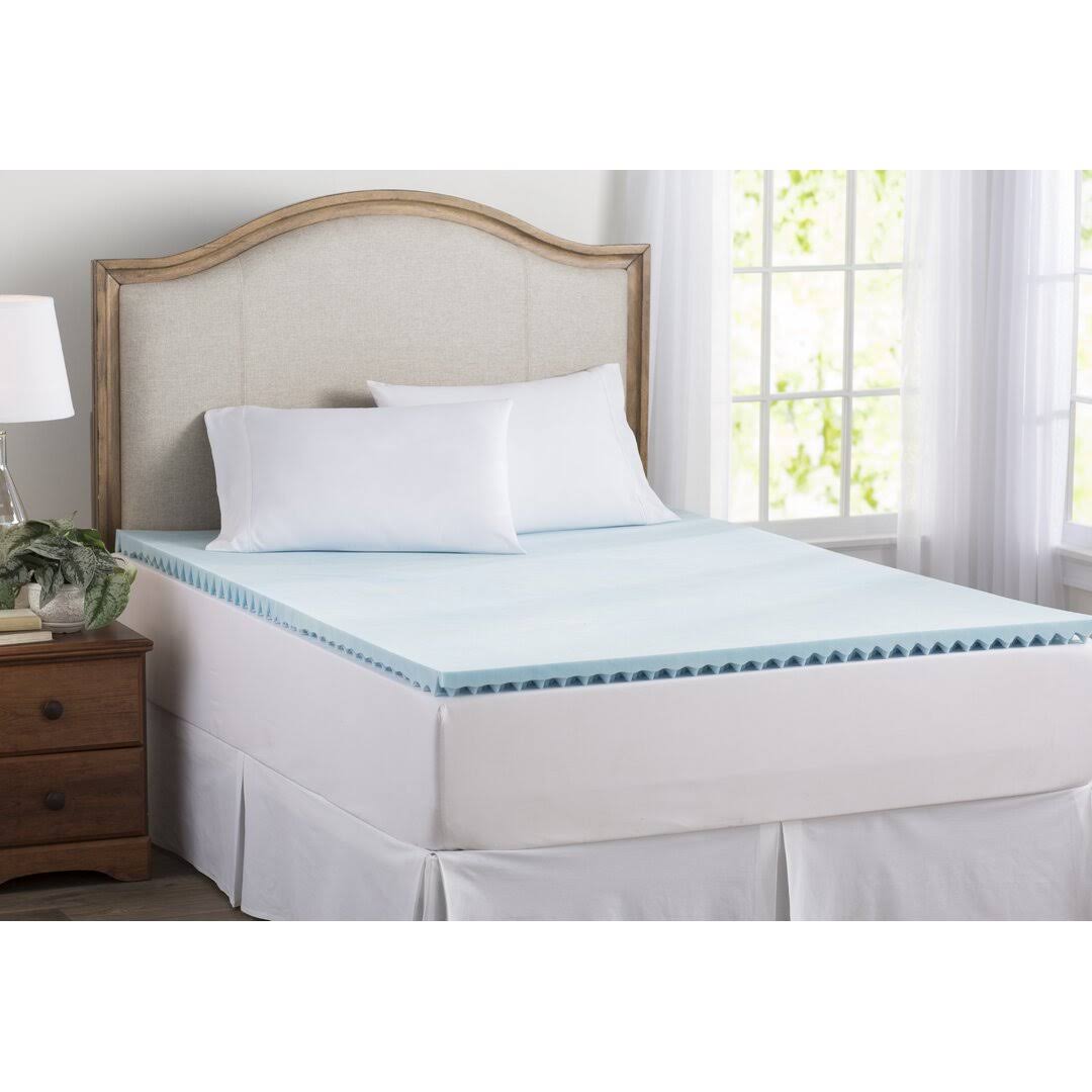 4d4b5ddda4400426b5fe2c30f0f3d7c30fc6d9a915e4dc75f2eab4794d689d40.jpg Gel Memory Foam Mattress Topper Wayfair Sleep Bed Size: Queen - Image 1