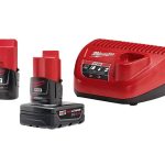 Milwaukee M12 12-Volt Lithium-Ion 4.0 Ah and 2.0 Ah Battery Packs and Charger Starter Kit (48-59-2424)
