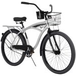 26 In. Nel Lusso Men¡¯s Beach Cruiser Bike. Silver