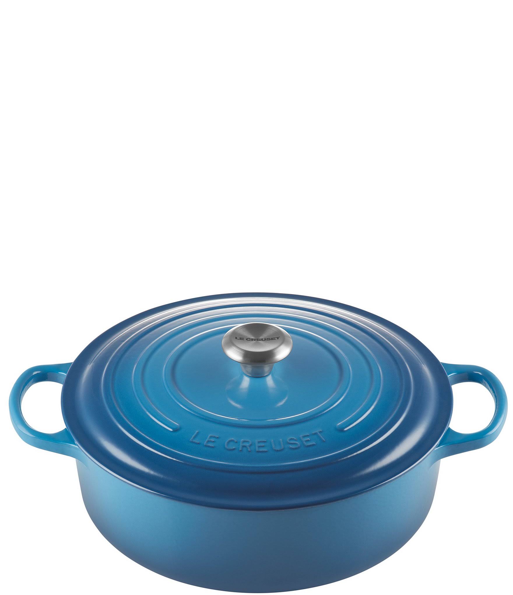 4d8754d29a8ddf3e5f1f8b01d69618119911800cac0e5e447ced270a0c86c037.jpg Le Creuset 6.75 Qt. Signature Round Wide Dutch Oven | Marseille - Image 1