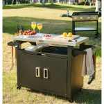Nuuk Pro 42" Outdoor Kitchen Island and BBQ Serving Cart
