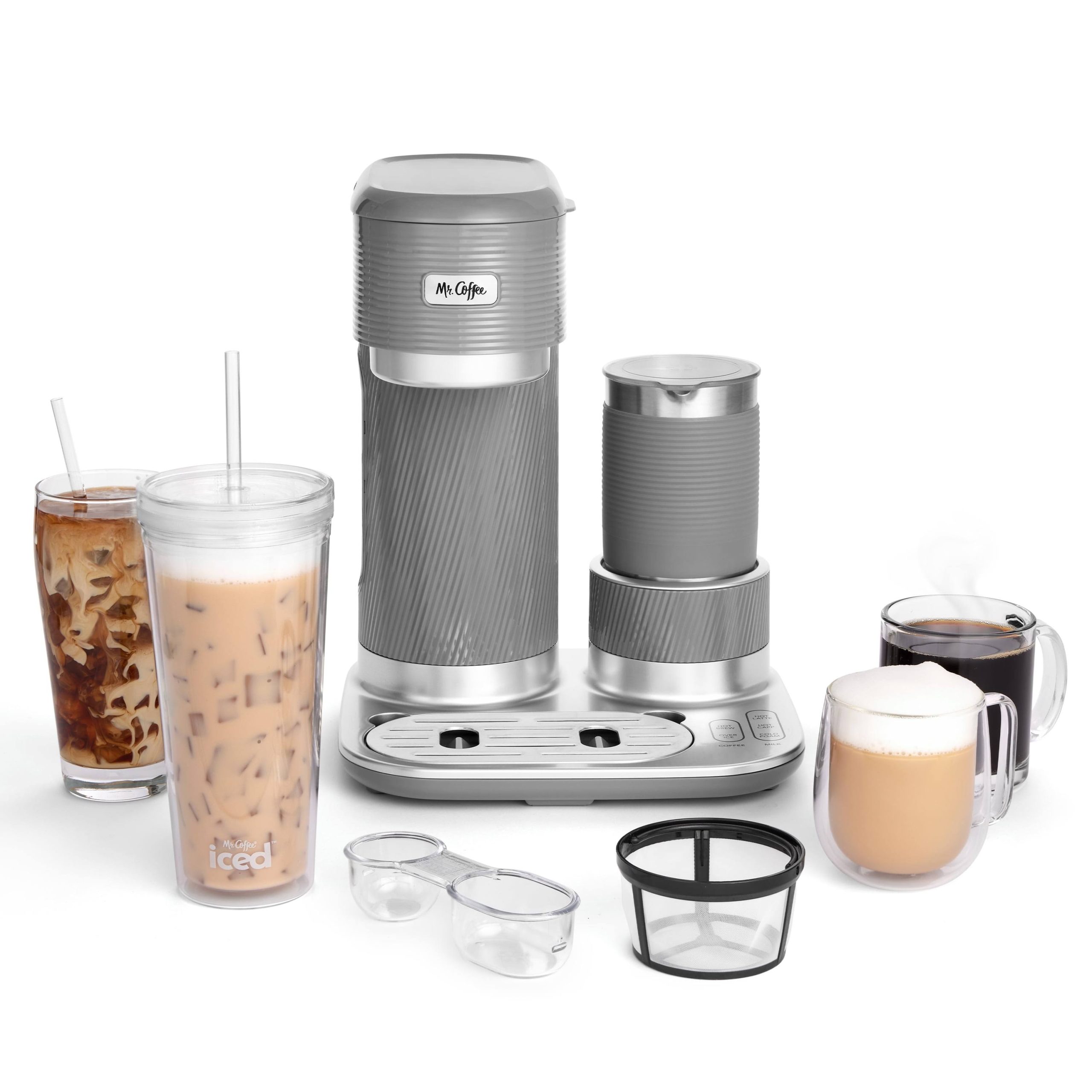 4db78e070283ad22741b2051bd1a2b6c660f4b601315e4f6974d5ebd34cd8ec9.jpg Mr Coffee 4-in-1 Single-Serve Latte Lux, Iced, and Hot Coffee Maker with Milk Frother - Image 1