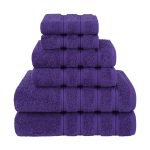 American Soft Linen Purple 6-Piece Turkish Cotton Towel Set